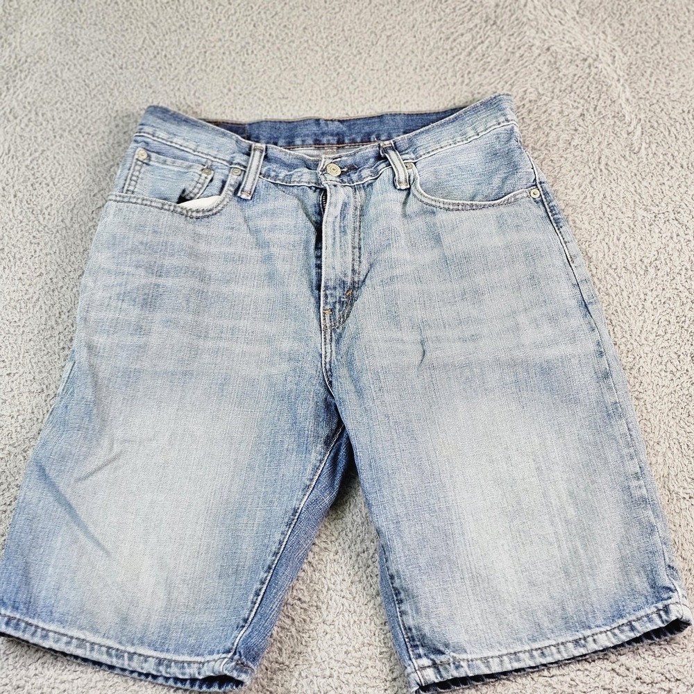 Levi's Denim Shorts Mens 32 Light Blue 11 Inseam Regular Fit Bermuda Casual